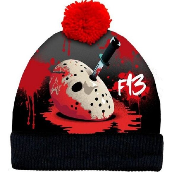New Friday the 13th Jason Beanie Hat Adult Winter Horror Movie Warm One Size NWT - Picture 1 of 2